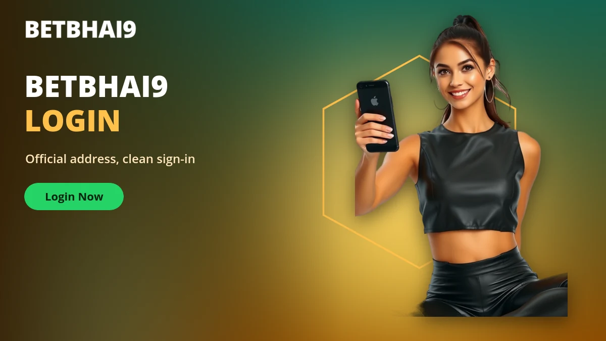 Betbhai9 login screen opened on the official address on a phone